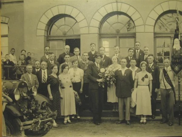 Turnfest_1934 Empfang des Turnfest-Siegers Heinz Dahmen im Jahr 1934